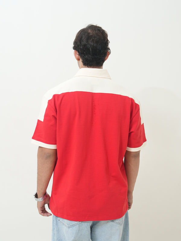 Believe In Gods Plan Oversized Polo T-Shirt - Image 2