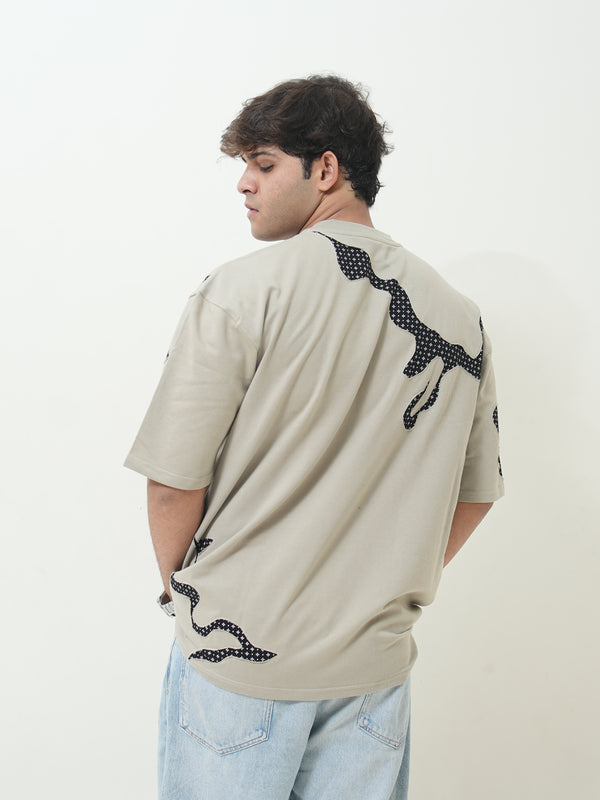 Antim Abstract Pattern Oversized Tee - Image 2