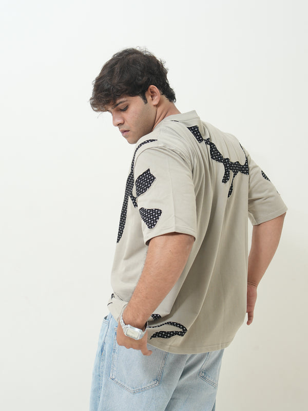 Antim Abstract Pattern Oversized Tee - Image 4