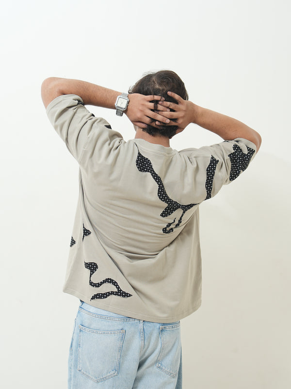 Antim Abstract Pattern Oversized Tee - Image 3